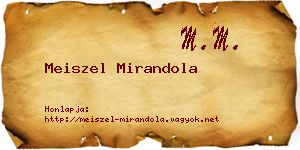 Meiszel Mirandola névjegykártya